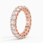 18K Solid Gold Oval Lab Diamond Wedding Band
