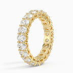 18K Solid Gold Oval Diamond Eternity Ring