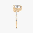 Toi et Moi Round and Oval Cut Pavé Engagement Ring in Solid Gold