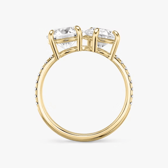 Toi et Moi - Pave - 1.5 ct - 1.5 ct