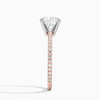 18K Solid Gold Contemporary Pavé Lab Grown Diamond Ring