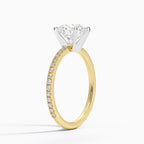 18K Solid Gold Contemporary Pavé Lab Grown Diamond Ring