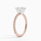 18K Solid Gold Contemporary Pavé Lab Grown Diamond Ring