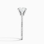 18K Solid Gold Contemporary Pavé Lab Grown Diamond Ring