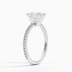 18K Solid Gold Contemporary Pavé Lab Grown Diamond Ring