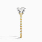 18K Solid Gold Contemporary Pavé Lab Grown Diamond Ring
