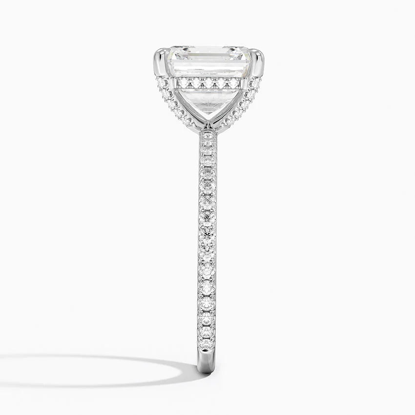 4 Carat Pave Lab Grown Diamond Engagement Ring in 18k Gold