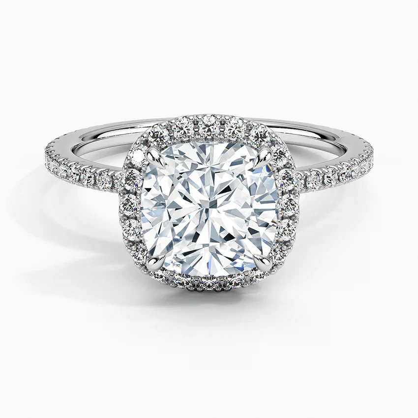 ecomposer-view with diamond shape-cushion,ecomposer-size-2-ct,ecomposer-metal type-white-gold-18k