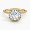 ecomposer-view with diamond shape-cushion,ecomposer-size-2-ct,ecomposer-metal type-yellow-gold-18k