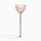 Cushion Cut Pavé Engagement Ring in Solid Gold⁠