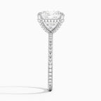 Cushion Cut Pavé Engagement Ring in Solid Gold⁠