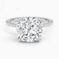 ecomposer-view with diamond shape-cushion, ecomposer-metal type-white-gold-18k