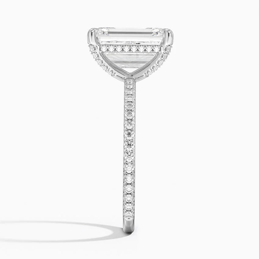 4 Carat Pave Lab Grown Diamond Engagement Ring in 18k Gold