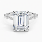 ecomposer-view with diamond shape-emerald, ecomposer-metal type-white-gold-18k