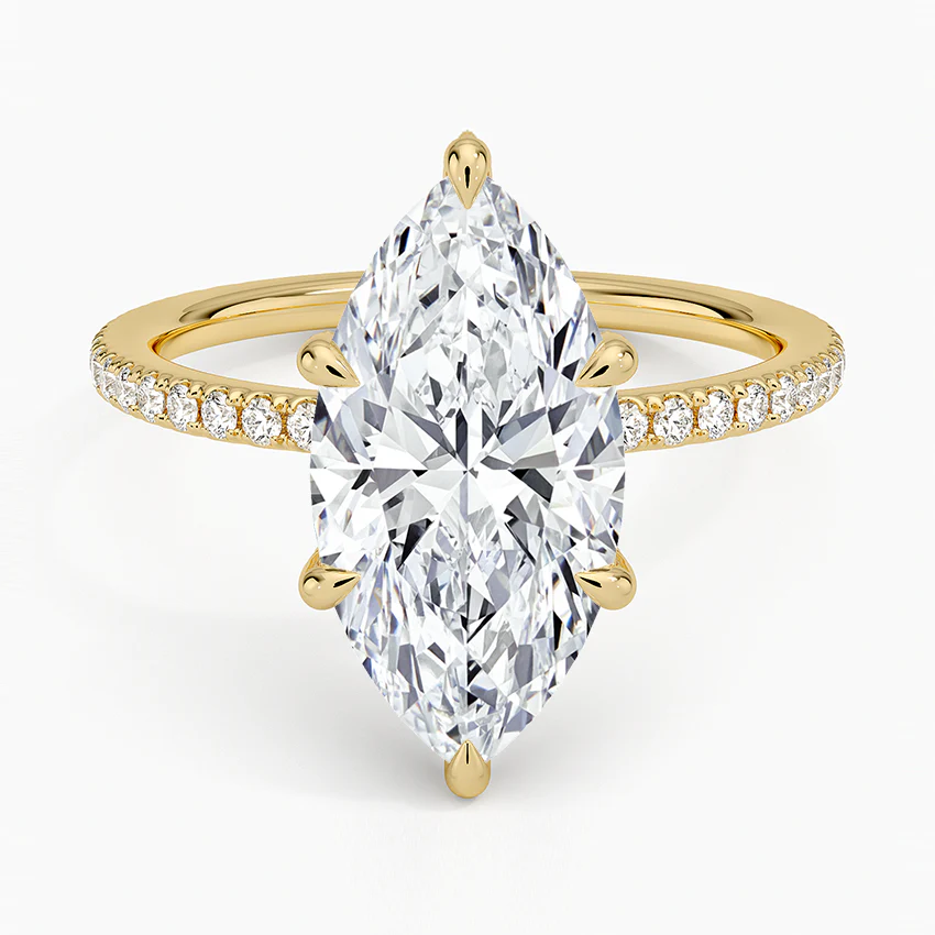 ecomposer-view with diamond shape-marquise, ecomposer-metal type-yellow-gold-18k