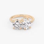 ecomposer-view with diamond shape-round-and-oval,ecomposer-metal type-rose-gold-18k