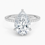 ecomposer-view with diamond shape-pear, ecomposer-metal type-white-gold-18k