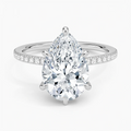 ecomposer-view with diamond shape-pear, ecomposer-metal type-white-gold-18k