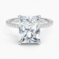 ecomposer-view with diamond shape-radiant, ecomposer-metal type-white-gold-18k