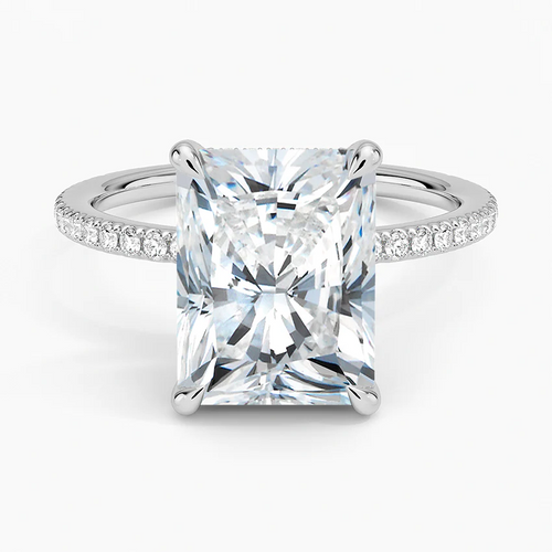 ecomposer-view with diamond shape-radiant, ecomposer-metal type-white-gold-18k