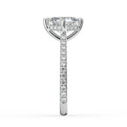 18K Solid Gold Asscher Hidden Halo Lab Grown Diamond Ring