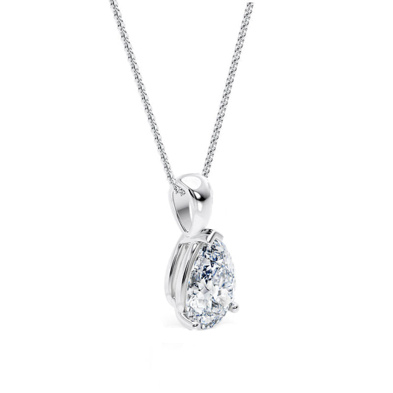 Pear Pendant Lab Diamond Necklace 18K Gold