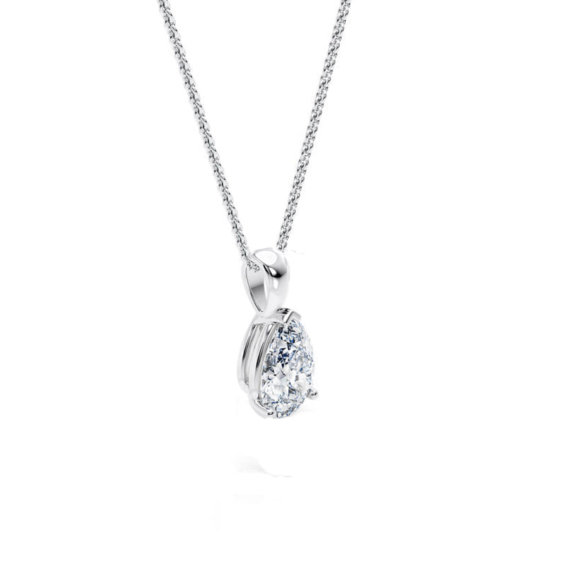Pear Pendant Lab Diamond Necklace 18K Gold