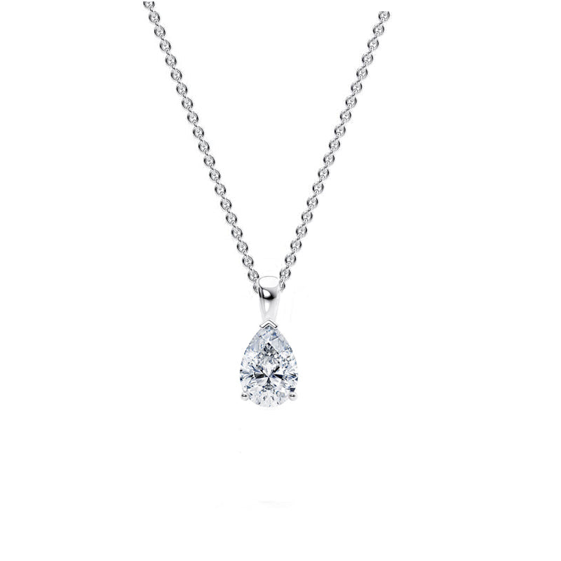 Pear Pendant Lab Diamond Necklace 18K Gold
