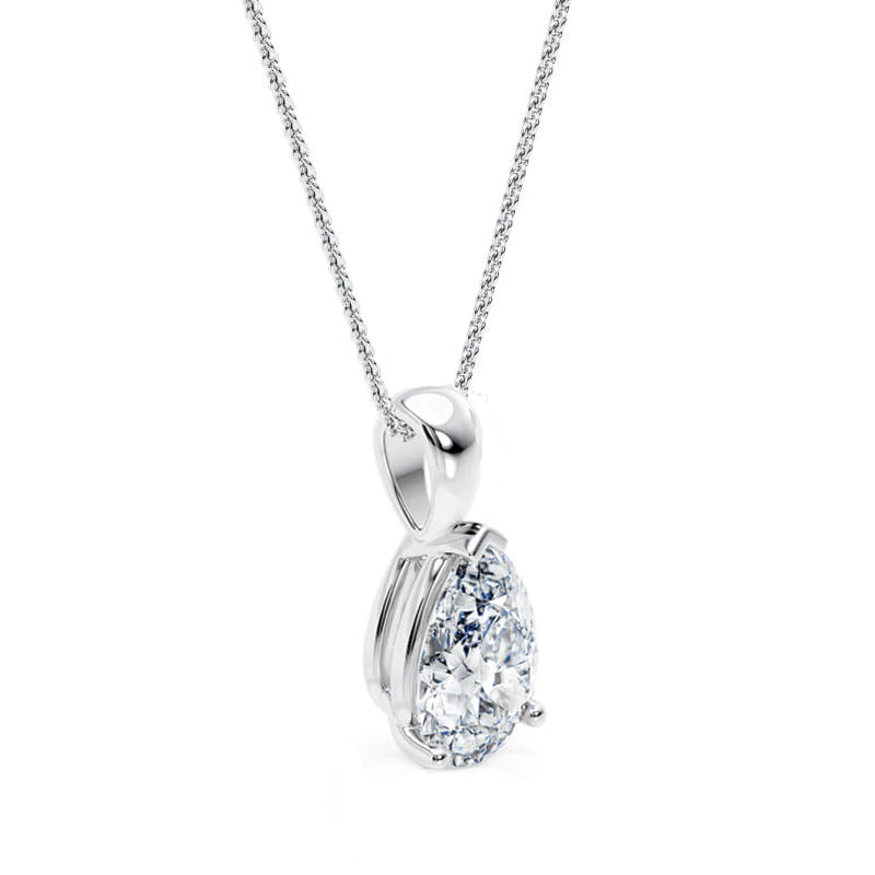 Pear Pendant Lab Diamond Necklace 18K Gold