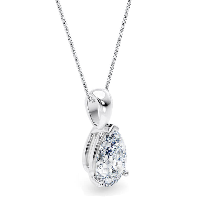 Pear Pendant Lab Diamond Necklace 18K Gold