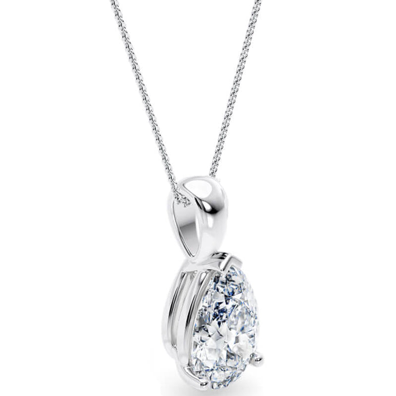 Pear Pendant Lab Diamond Necklace 18K Gold