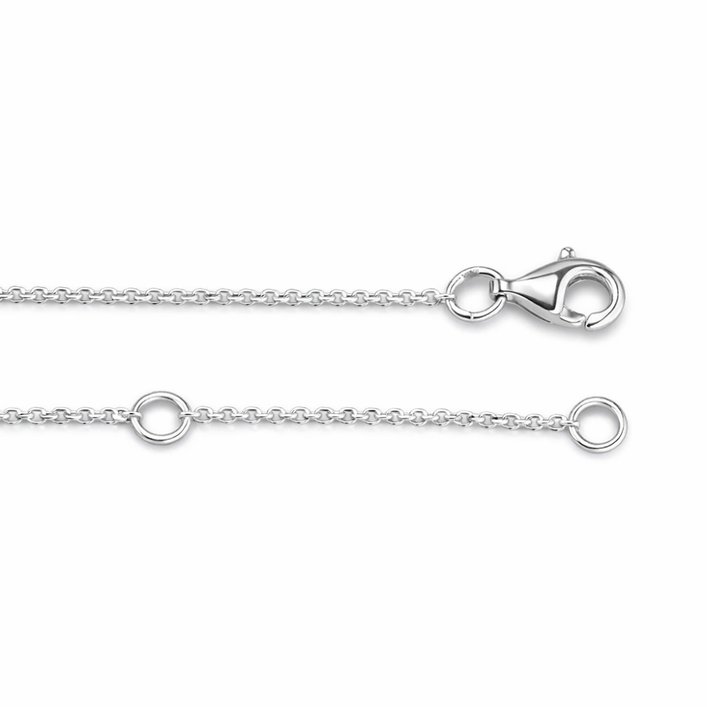 Oval Halo Floating Pendant Lab Diamond Necklace (16 in.) 18K Gold
