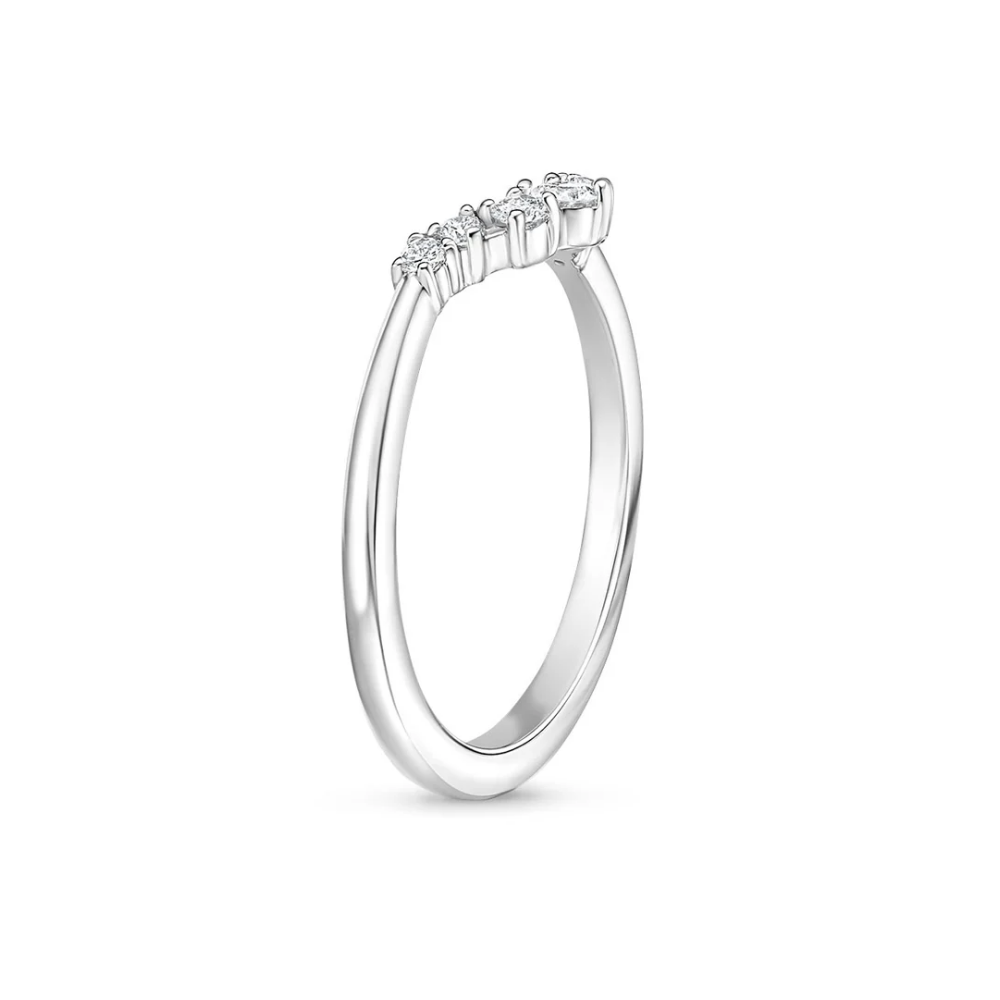 Petite Rosea Lab Diamond Ring Set (Band 0.20 ctw) in 18K Gold - Cushion