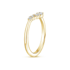 18K Solid Gold Petite Rosea Emerald Lab Diamond Ring Set