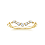 18K Solid Gold Petite Rosea Marquise Lab Diamond Ring Set