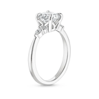 18K Solid Gold Petite Rosea Oval Lab Diamond Ring Set