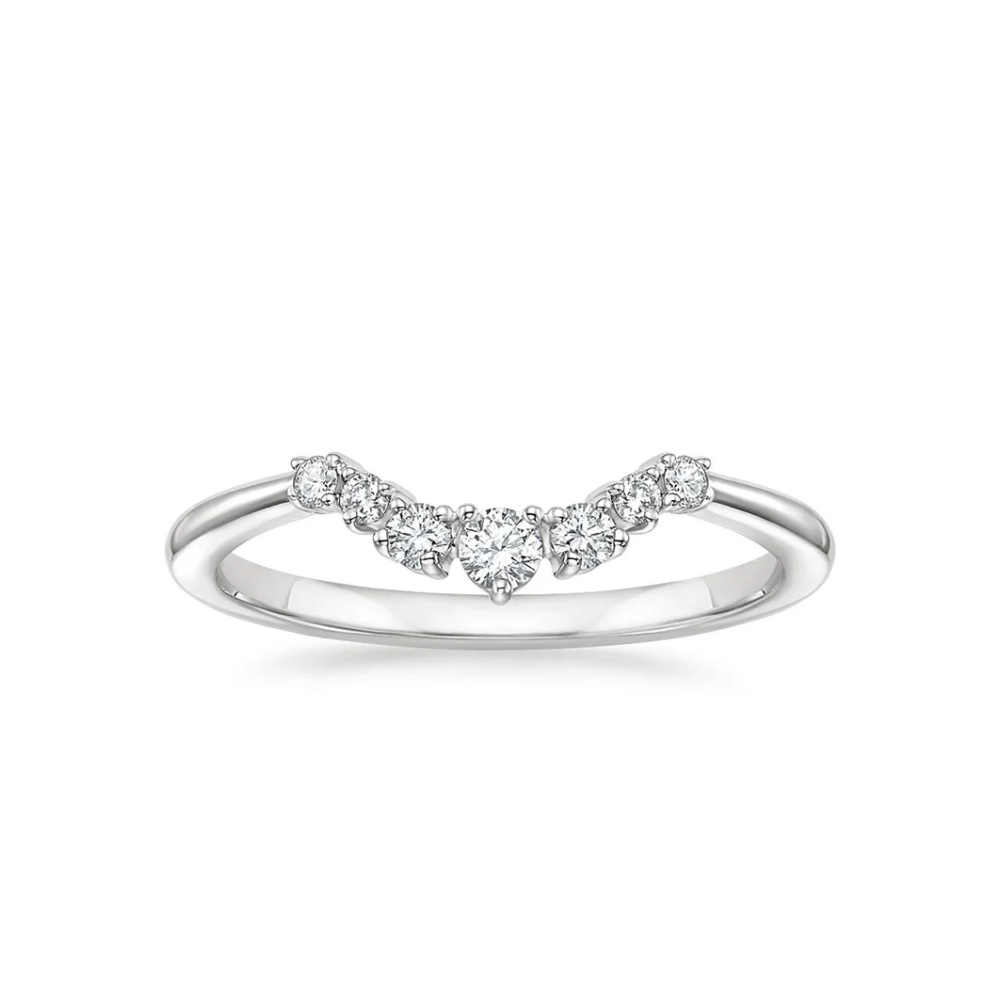 18K Solid Gold Petite Rosea Pear Lab Diamond Ring Set