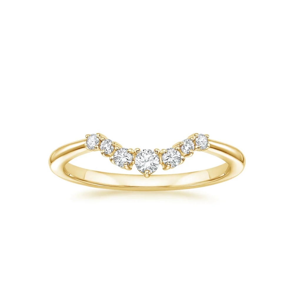 18K Solid Gold Petite Rosea Pear Lab Diamond Ring Set