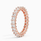 18K Solid Gold Radiant Lab Diamond Wedding Band