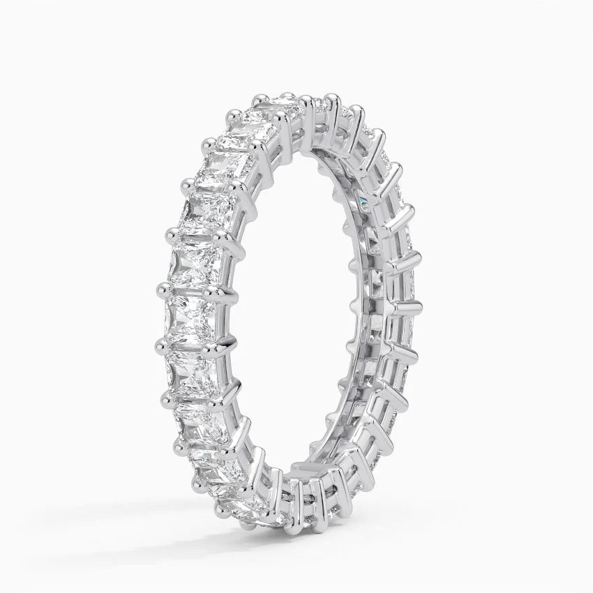 Eternity Lab Grown Diamond Band Ring 18K Gold  - Radiant