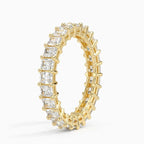 18K Solid Gold Radiant Cut Diamond Eternity Ring