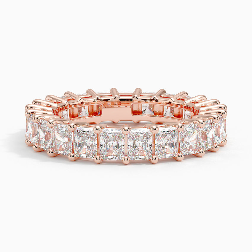 Eternity Lab Grown Diamond Band Ring 18K Gold  - Radiant