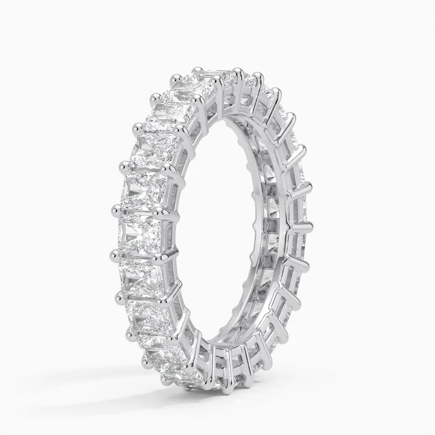 Eternity Lab Grown Diamond Band Ring 18K Gold  - Radiant