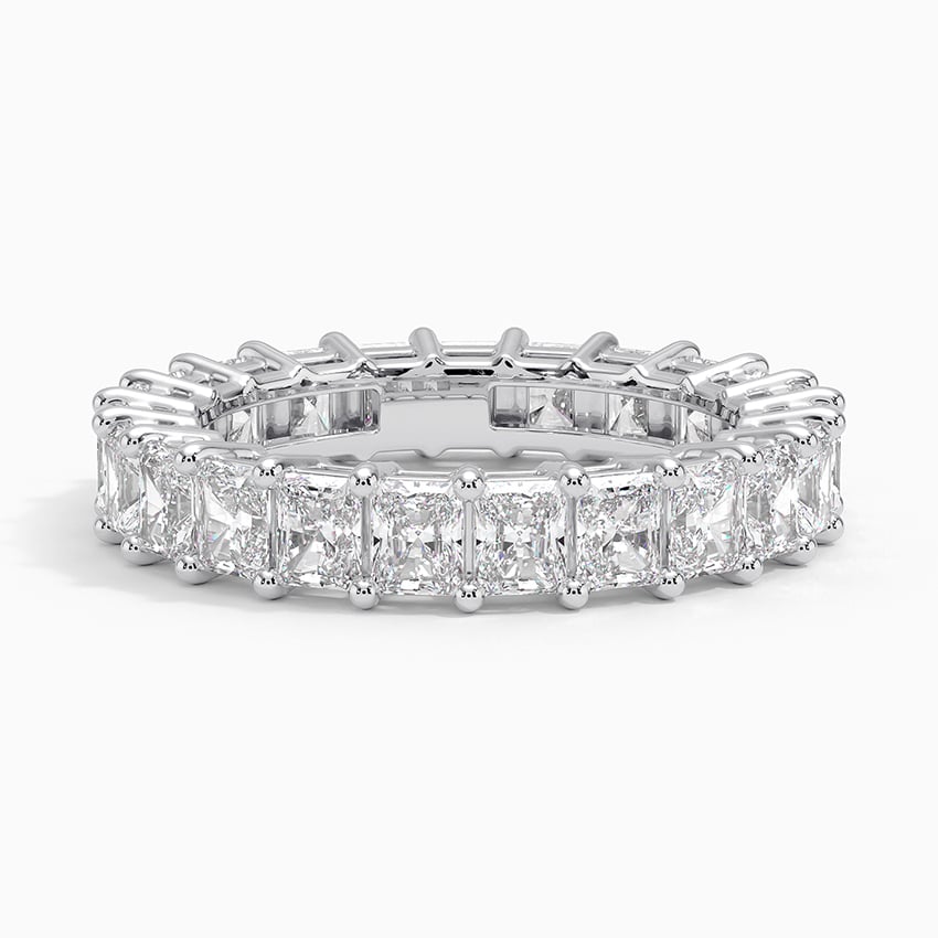 Eternity Lab Grown Diamond Band Ring 18K Gold  - Radiant