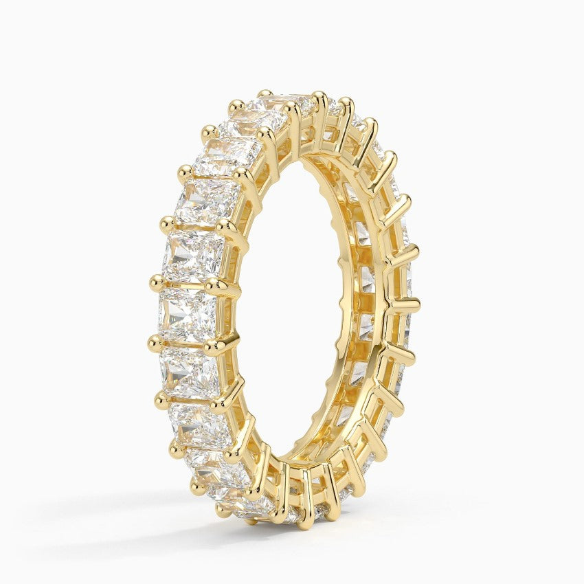 Eternity Lab Grown Diamond Band Ring 18K Gold  - Radiant
