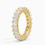 18K Solid Gold Radiant Lab Diamond Wedding Band