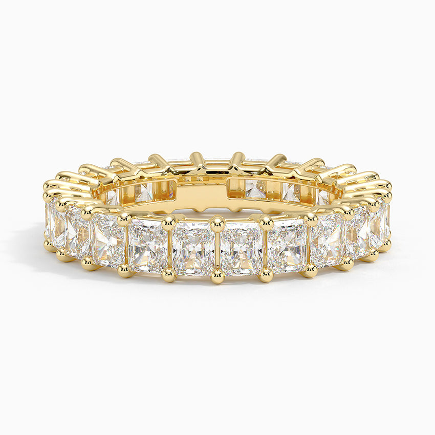 Eternity Lab Grown Diamond Band Ring 18K Gold  - Radiant