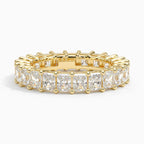 18K Solid Gold Radiant Lab Diamond Eternity Band