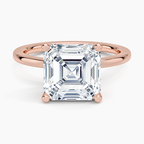 Pear Cut Diamond Solitaire Engagement Ring in Solid Gold⁠