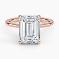 ecomposer-view with diamond shape-emerald, ecomposer-metal type-rose-gold-18k